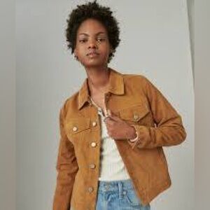Lucky Brand Suede Trucker Jacket